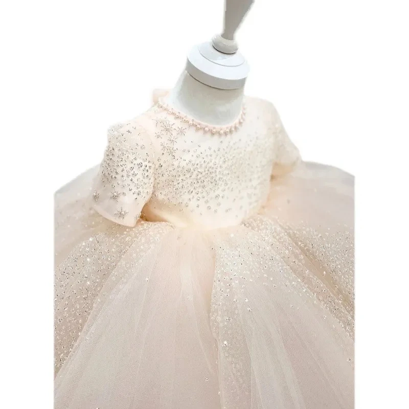 Robe sexy à fleurs pour petite fille, tenue de princesse, pour fête d'anniversaire, Halloween, concours de beauté, nouveau