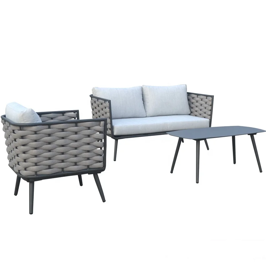 Chair Outdoor Garden Rattan Furniture Set Rope Furniture Set Sectional Lounge Sofa Set Furniture Outdoor