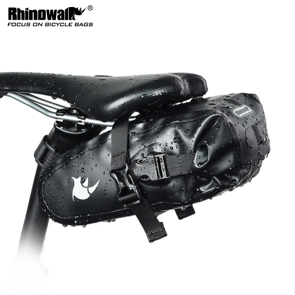 Rhinowalk 1.5L Bicycle Saddle Bag Full Waterproof Cycling Seat Bag MTB Road Bicycle Repair Tools Bag bisiklet aksesuar TF550