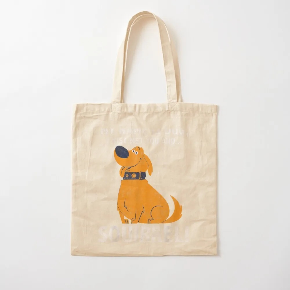 Up My Name is Dug Squirrel Tote Bag bags luxury women Canvas shoulder bag Canvas Tote Bag