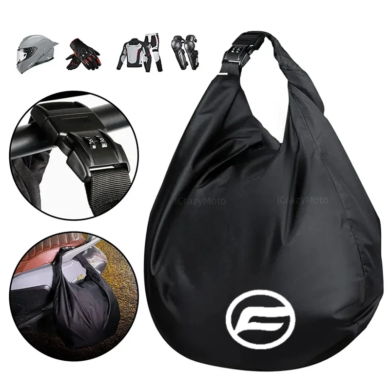 Sac de casque de moto étanche portable, grande capacité, verrouillage par mot de passe, antivol, CFMOTO CF 650, 650stuff, 650NK, 400NK, 650ightLarge