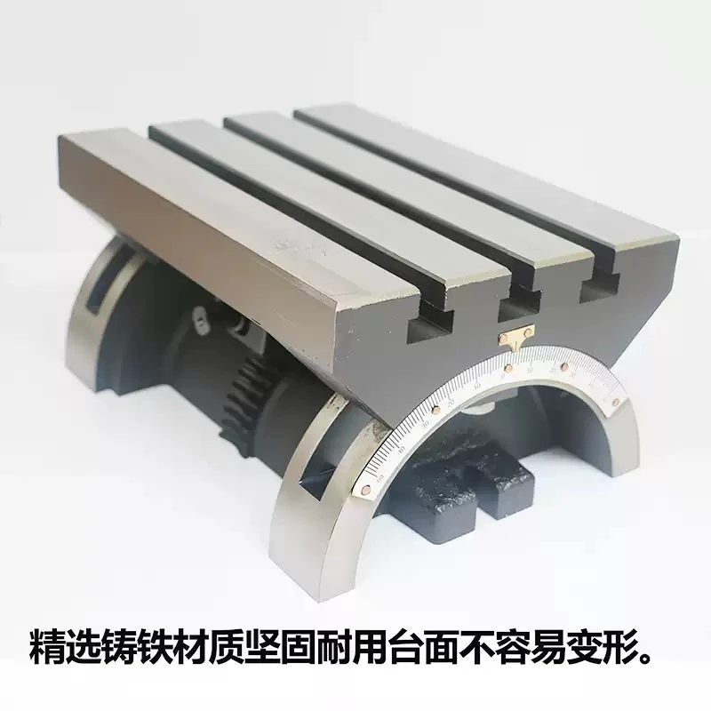 10 Inch Adjustable Angle Tilting Work Table For Milling Machine Multi-Angle Precision Metal Machining Workbench Accessory