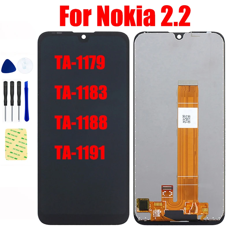 

5.71" For Nokia 2.2 TA-1179 TA-1183 TA-1188 TA-1191 LCD Display Screen Pantalla Matrix Panel with Touch Digitizer Glass Assembly