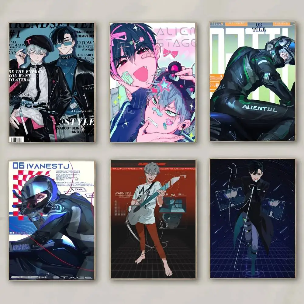 1pc Alien Bühne Anime Ivan Till Anime Poster Druck Für Schlafzimmer Wohnzimmer Wohnkultur Malerei Wand Kunst HD Bild wandbild