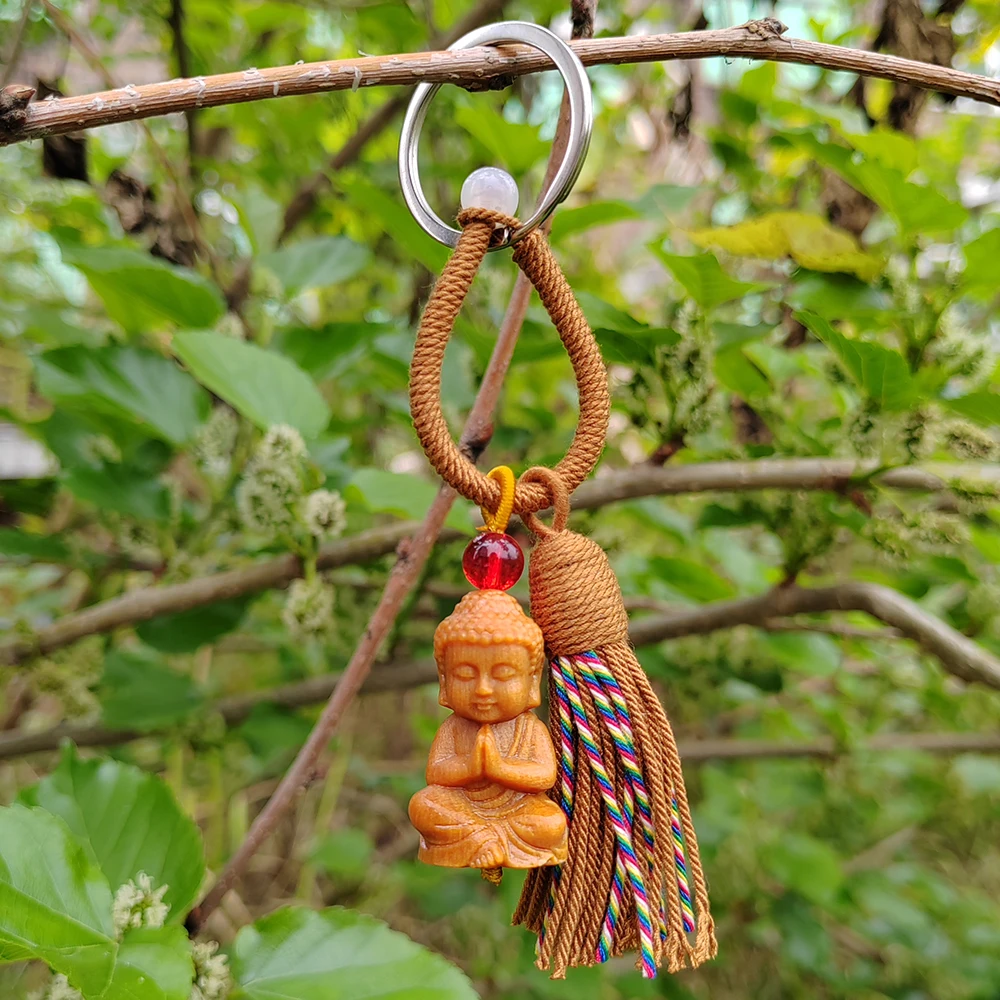 Hand-Carved Wooden Buddha Pendant, Chinese Style, Zen Style, Suitable for Portable Pendants, Office Decorations, Christmas Decorations, Home Decorations, Study Room Pendants, Birthday Gifts, Hanging Decorations