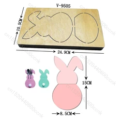 Wooden Cutting Dies for Scrapbooking, Rabbit Bag, Multiple Sizes, V-9505, New