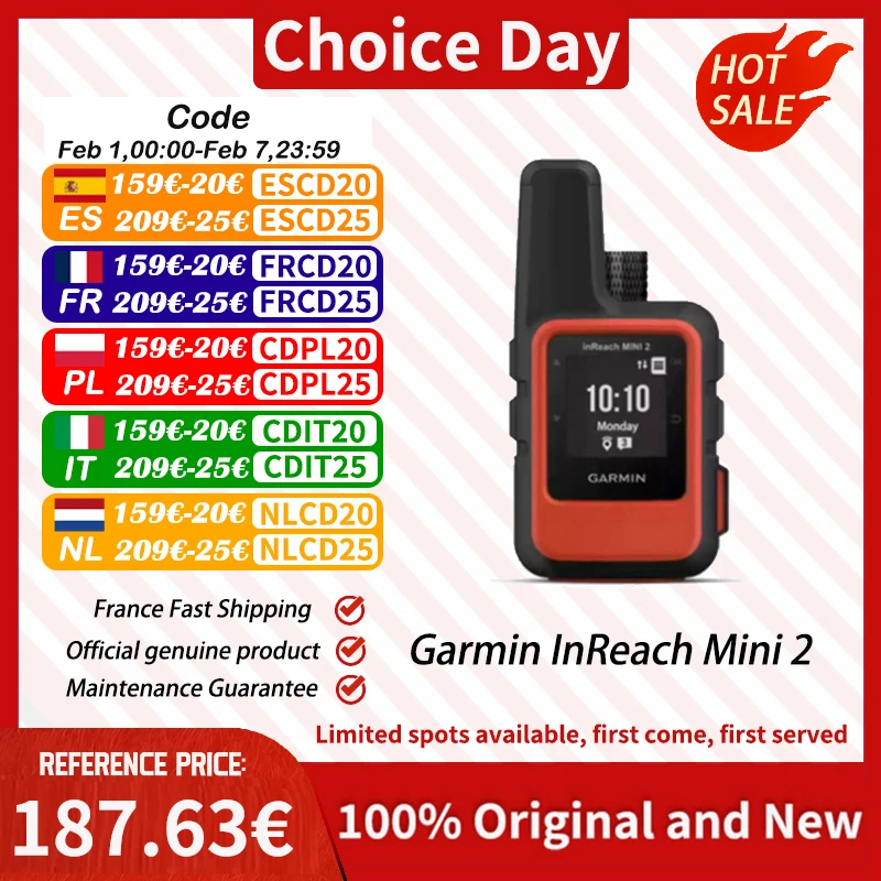 Garmin inReach Mini 2, Comunicador satelital liviano y compacto para senderismoComunicador por satélite Ligero y… — oferta en AliExpress