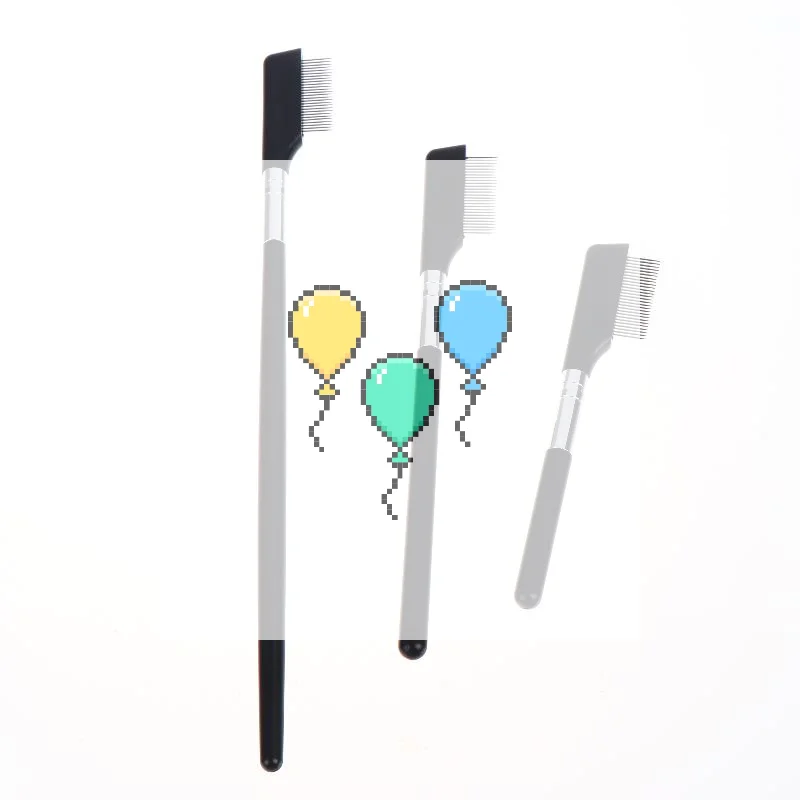 1Pcs Eyelash Brush To Groom Separate Eyelashes Black Grooming Brushes Makeup Tool Eyelash Comb Metal Eyelash Separator Tools
