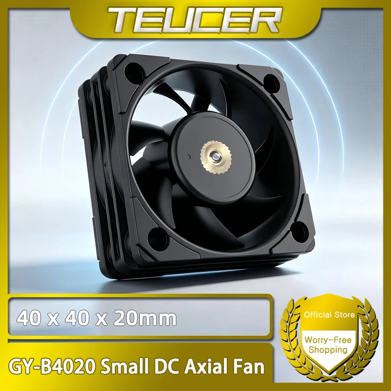TEUCER GY-B4020 4cm Small DC Axial Fan for ITX, 1U Server Power Supply, Mini Switch, Docking Station, Router, Home DIY