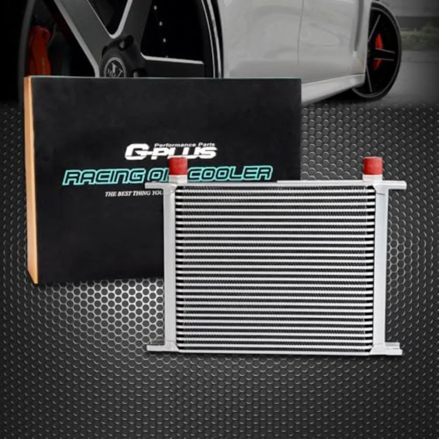

28 Row AN10-10AN Universal Racing Engine Transmission Oil Cooler Radiator Oil Cooler Condenser Aluminum Black High Efficiency C