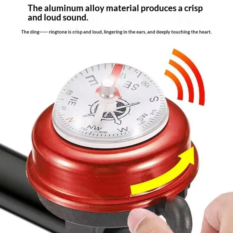 Bicycle Bell Alloy Bicycle Handlebar Horn Loud Sound Corrosion Resistant for Safe Commuting and Outdoor Biking