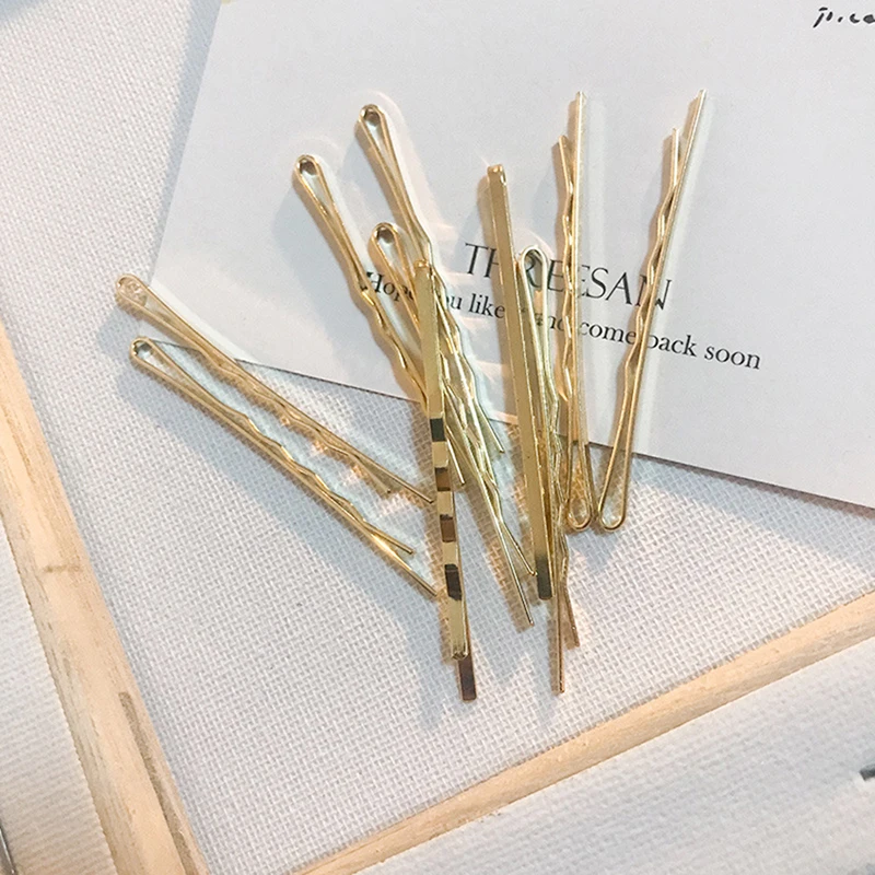10ชิ้น/เซ็ต U รูปทรงผม Pins,golden Bun Hairpins จัดแต่งทรงผมคลิปผมโลหะผม Pins สำหรับสาวและผม5.5ซม.