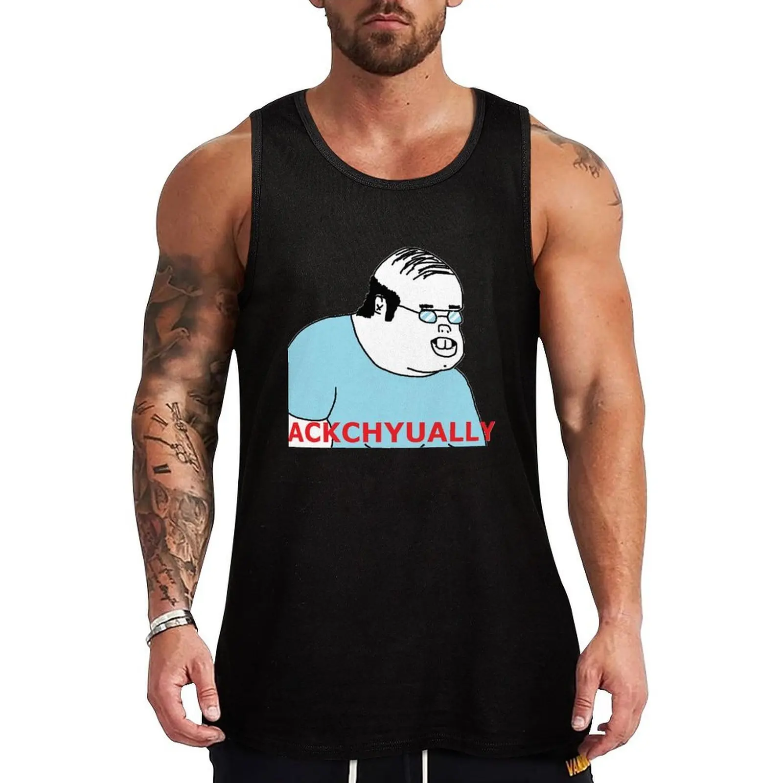 

Actually Ackchyually Meme Tank Top Summer Casual Sleeveless Top Loose Fit Tank Shirt