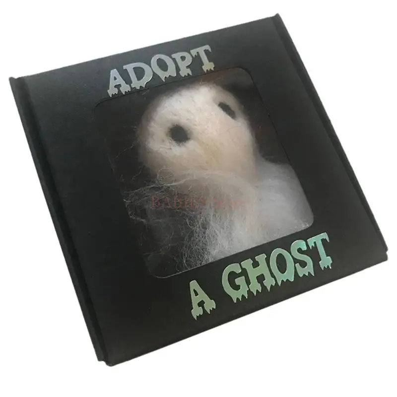 

C9GB Pocket for Halloween Felt Specter with Adoption Paper Toy with Scroll in Box