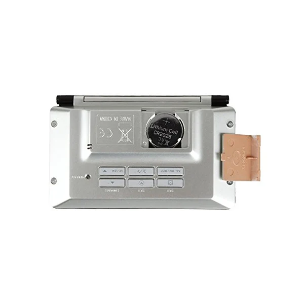 

Ultra-Thin Lcd Digital Alarm Clock Electronic Desk Clock Large Screen Temperature Display Snooze 12H/24H Powered White