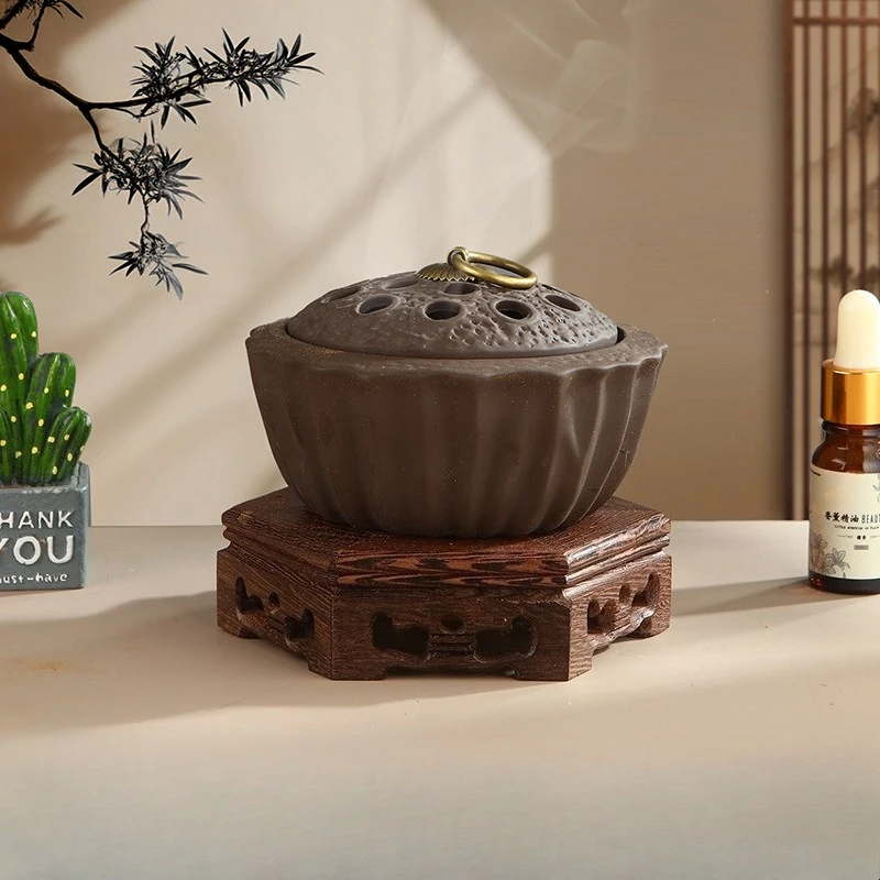 Electric Incense Burner Timer Temperature Control Ceramic Wood Household Temple Worship Study Rooms Meditation Bedroom Office