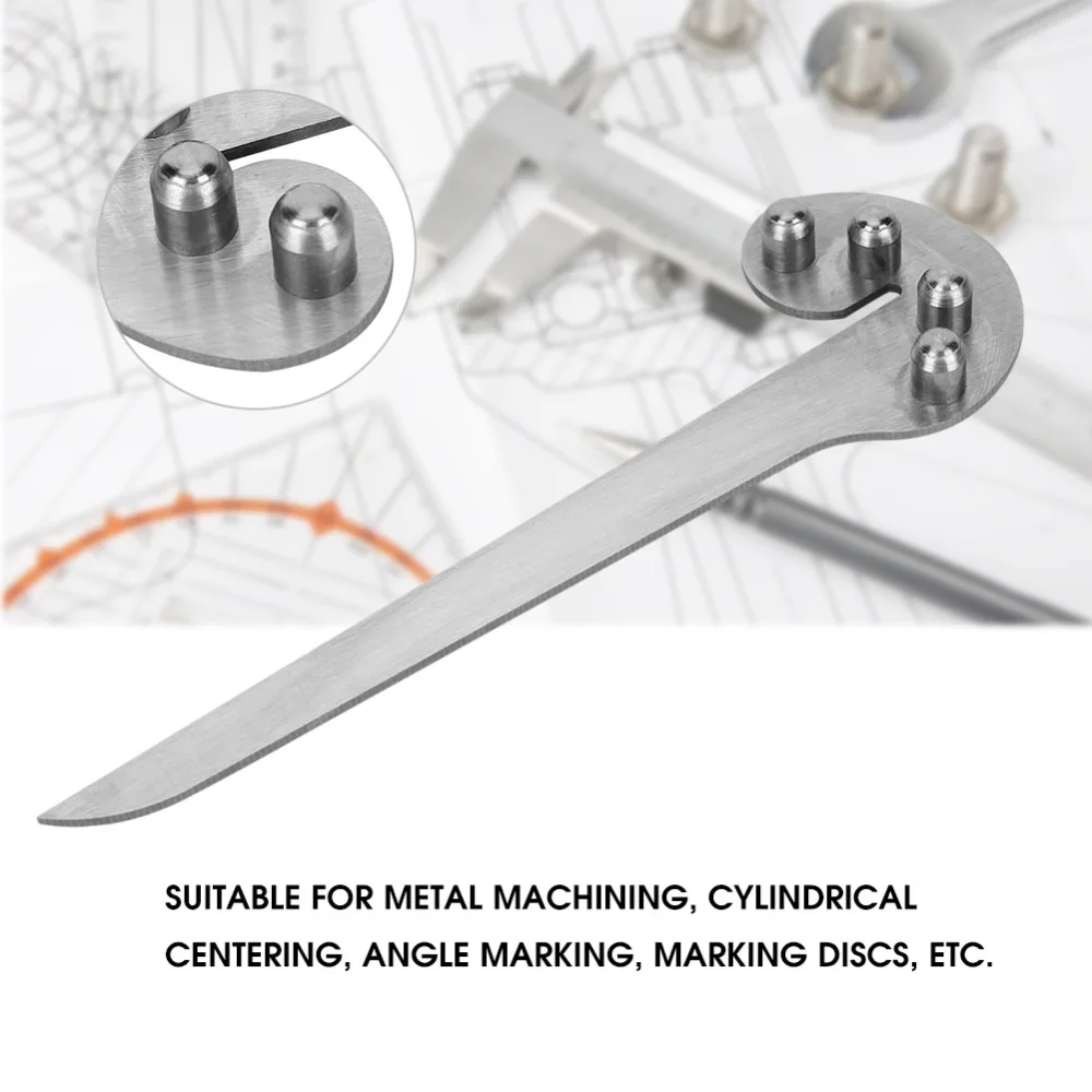 Precision Stainless Steel Center Gauge 15cm Length Small Portable Gauge Widely Used Silver Wookworking Ruler Woodworking
