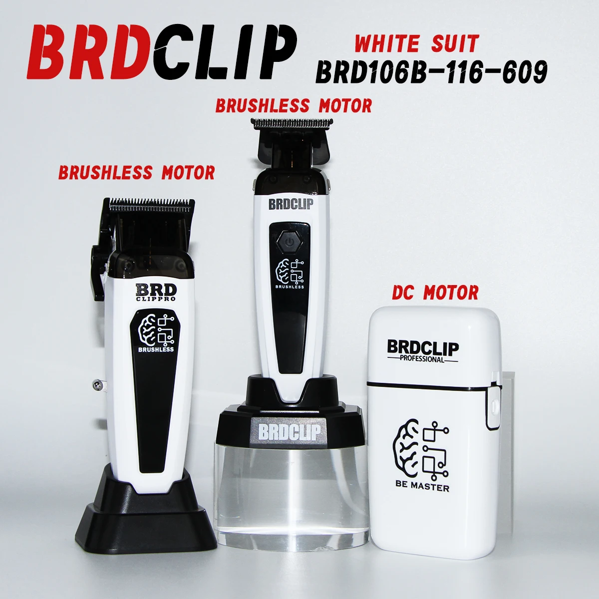 

Профессиональная машинка для стрижки волос BRDCLIP 106B 117 609, машинка для стрижки волос с бесщеточным двигателем, 7500 об/мин, триммер для волос DLC, лезвие 7500 об/мин с базой, бритва 7000 об/мин