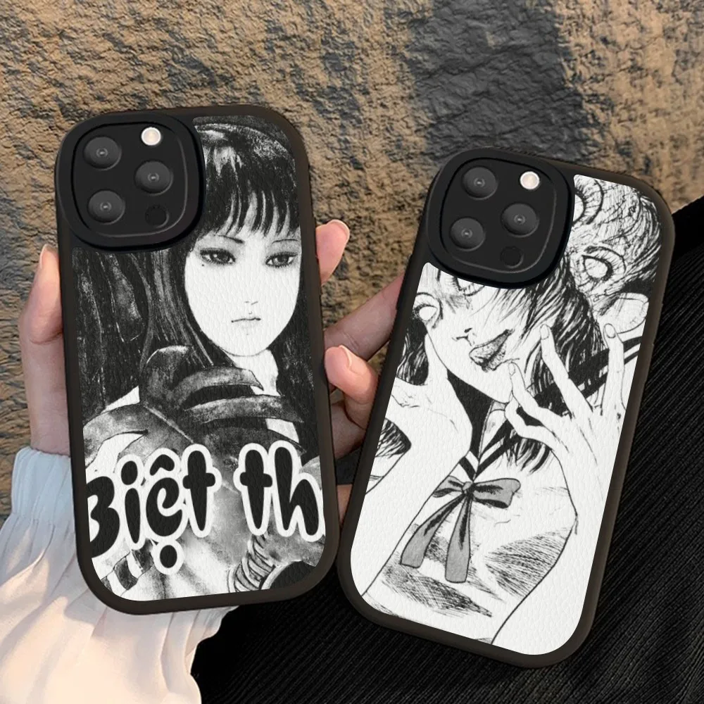 Horror Comic Tomie Phone Case Hard Leather For iPhone 16 15 14 13 12 Mini 11 14 Pro Max Xs X Xr 7 8 Plus Fundas