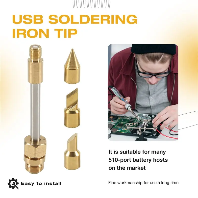 A21Q -510 Interface Soldering Iron Tip USB Soldering Iron Tip Welding Tool 15W Cutter Head Horseshoe Shape Welding Tools