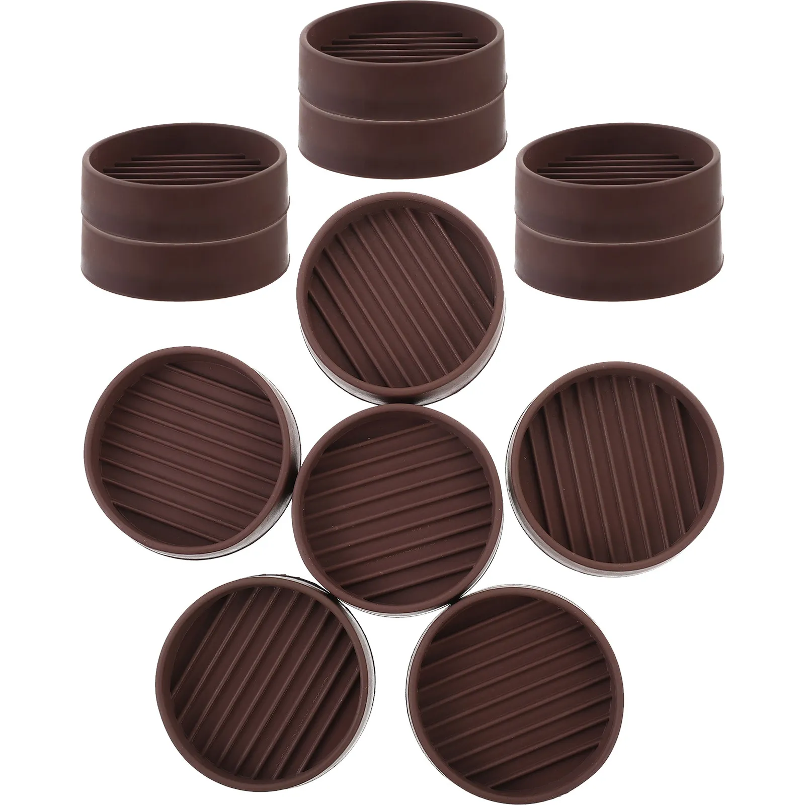 12Pcs Rubber Caster Cups Furniture Wheel Stoppers Prevent Scratches Dents Sliding on Hardwood Laminate Floors Chair Leg Table