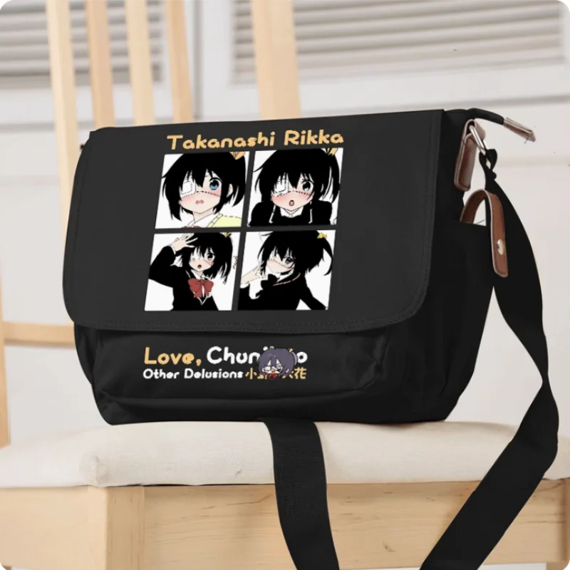 Anime Takanashi Rikka torba kartonowa dla nastolatków w modzie rozrywkowej Crossbody torba typu Messenger studencki B173