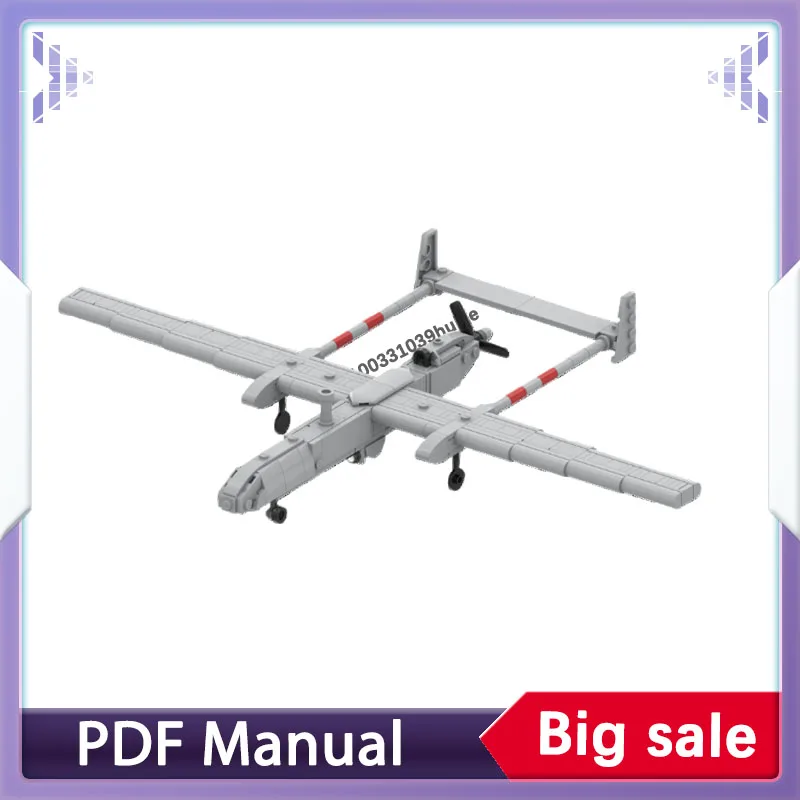 

Набор строительных блоков IAI Heron TP 1:45 WW II, военный самолетик-истребитель времен Второй мировой войны, кирпичи для взрослых, Рождественский подарок