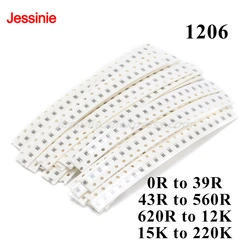1206 SMD Resistors Kit Assorted Kit 5% Sample Kit Sample Bag DIY Kit Electronic Component 25 Values*20pcs