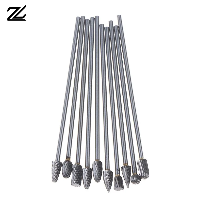 3x6x100mm Long Single Cut Solid Carbide Rotary Burrs Set Rotary Tools Rotary Burrs Hard Alloy Rotary File Polishing Head
