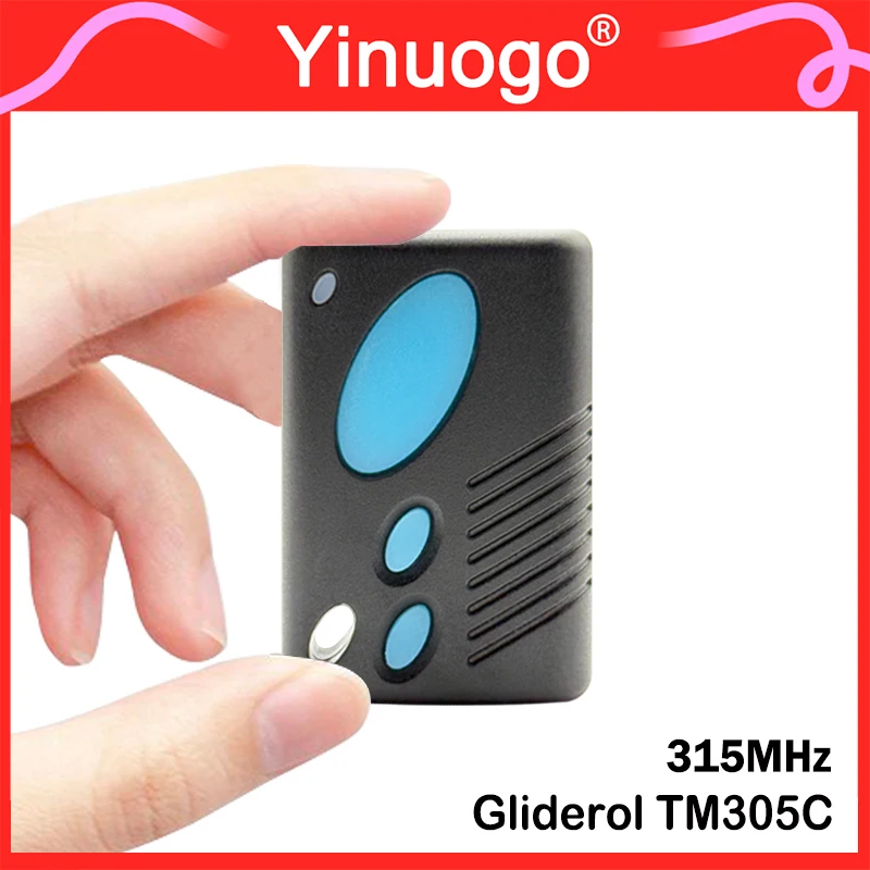 

YNG163 Gliderol TM305C Remote Control 315MHz Rolling Code Compatible With Glidermatic GTS2000 GRD2000 GRD GTS Gliderol Receiver