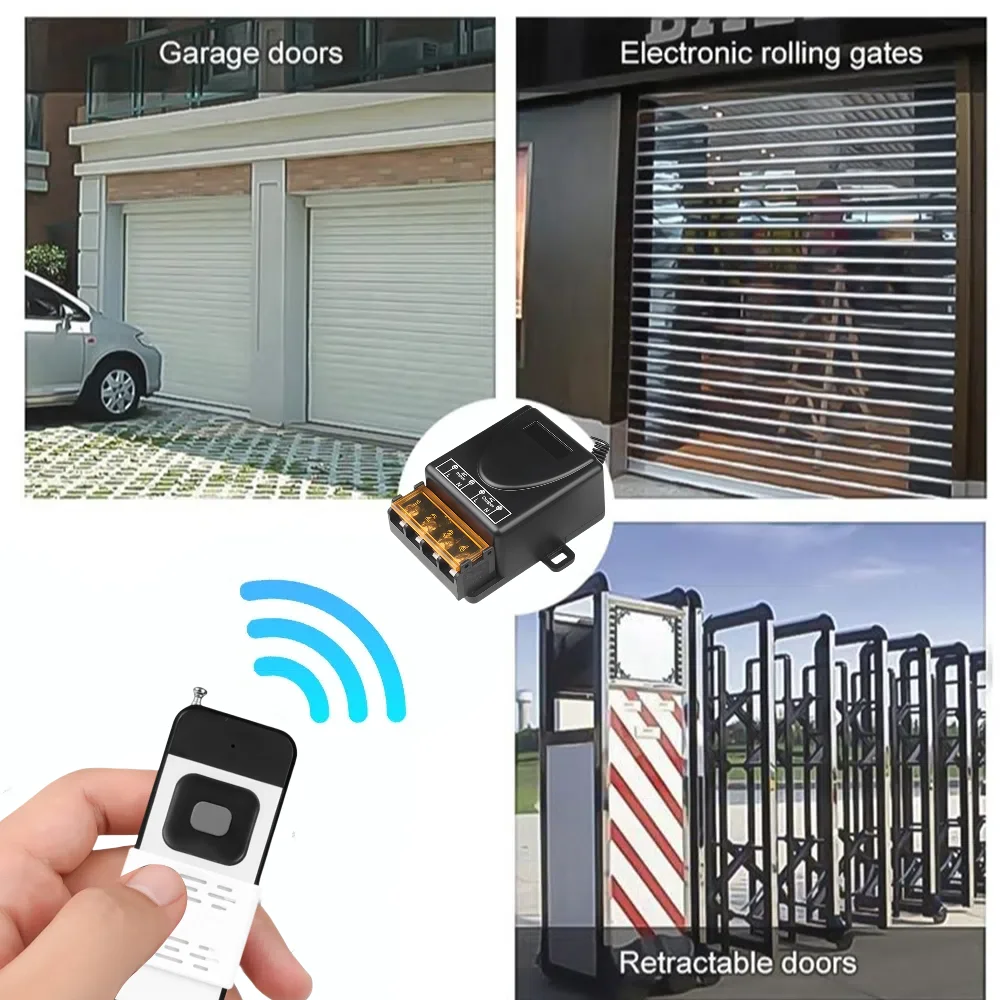 무선 리모컨 조명 스위치, 릴레이 리시버, 조명 램프 선풍기 광범위 송신기, 433MHz, 110V, 220V, 30A, 1000m