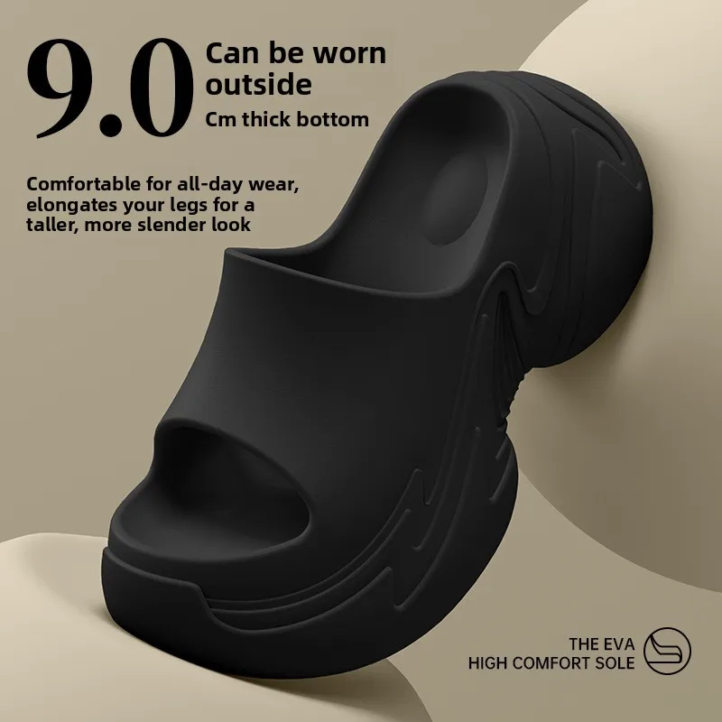 High-top slippers 2026 new summer style, heightening shoes for home wear, outdoor use, anti-slip eva flip-flops view 4