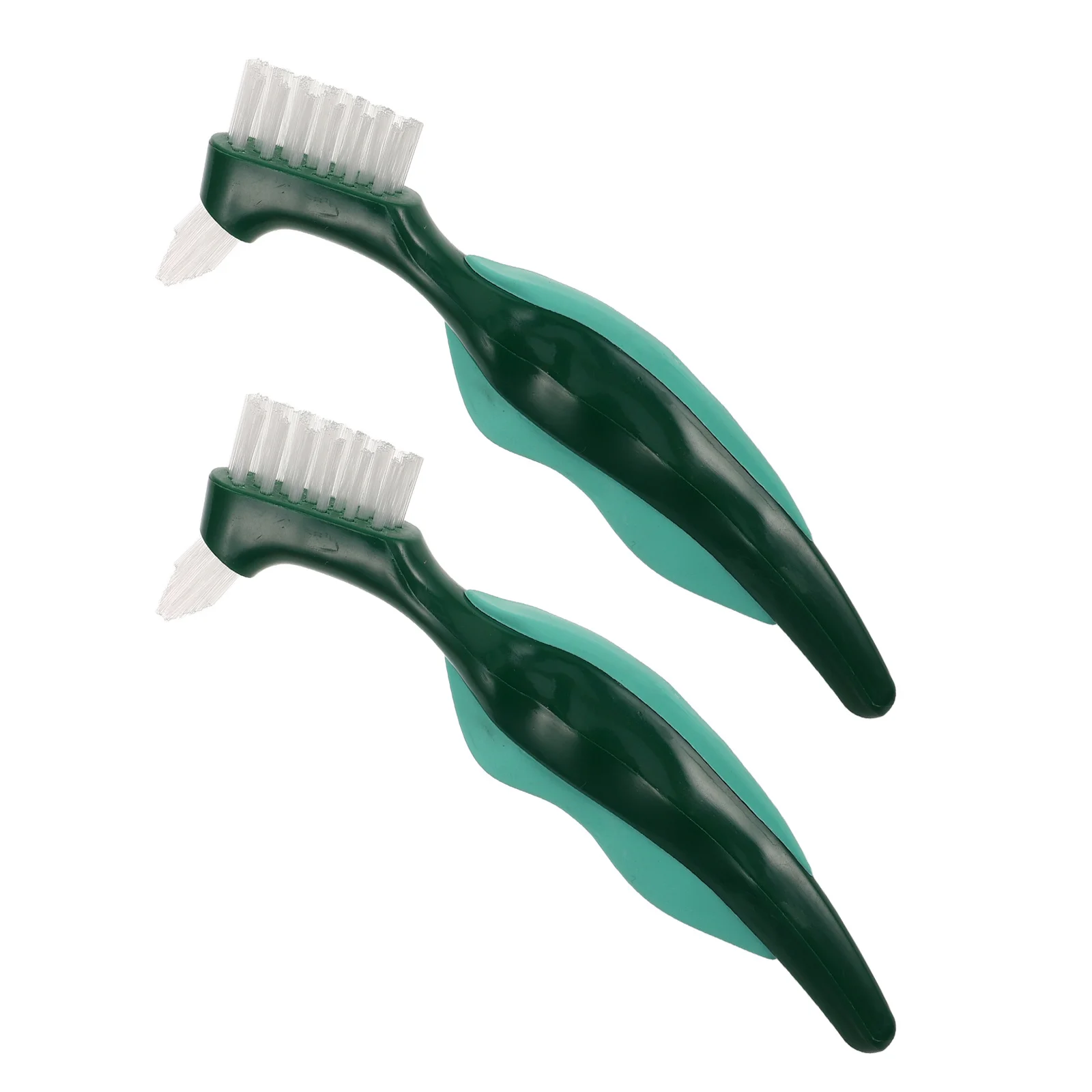 

2Pcs Portable Denture Brush - Double Sided Hard Bristle Cleaner for Retainers - Compact Senior Oral Care Tool for on The Go