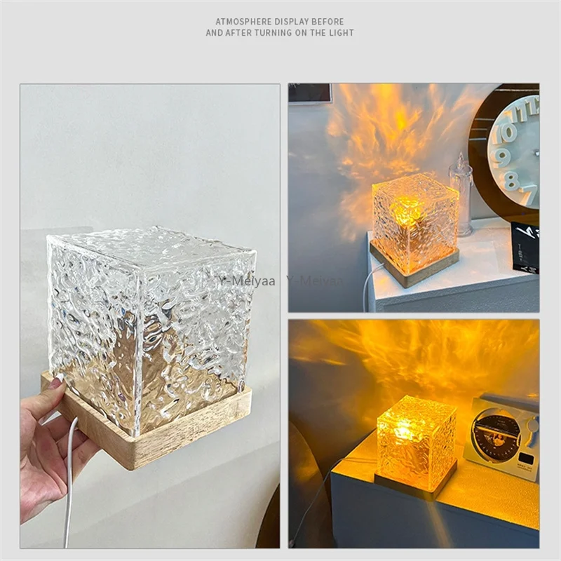 USB ricaricabile 16 colori proiettore di onde oceaniche lampada a incandescenza barra domestica proiettore subacqueo luce notturna lampada da lettura per studenti