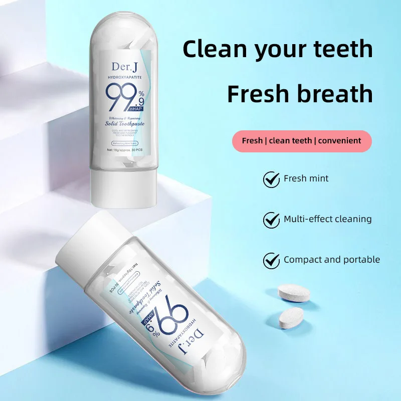 Whitening & Repairing Solid Toothpaste Specializing in Yellowing Breath Freshening Tablet Gargle Chewable Toothpaste Tablet