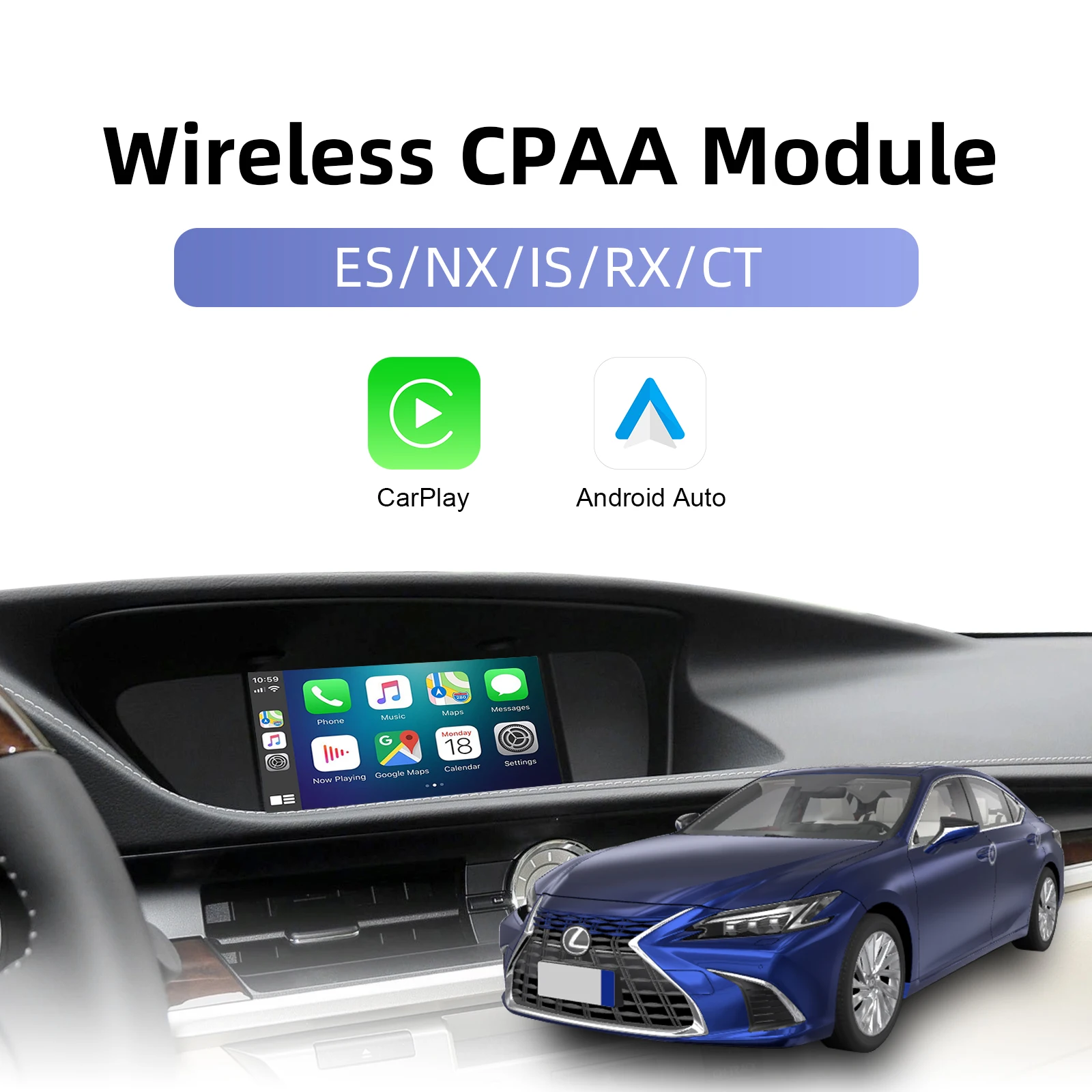 OEM Screen Upgrade Decoder Box interface Wireless CarPlay Android Auto Retrofit Kit for Lexus ES/NX/IS/RX/CT 2014-2017