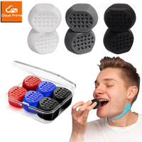 6pcs 40/50/60Lbs Jaw Exerciser Redefine Jawline Trainer Double Chin Jawliner Facial Chew Bite Muscle Anti-stress Face Fitness Ba