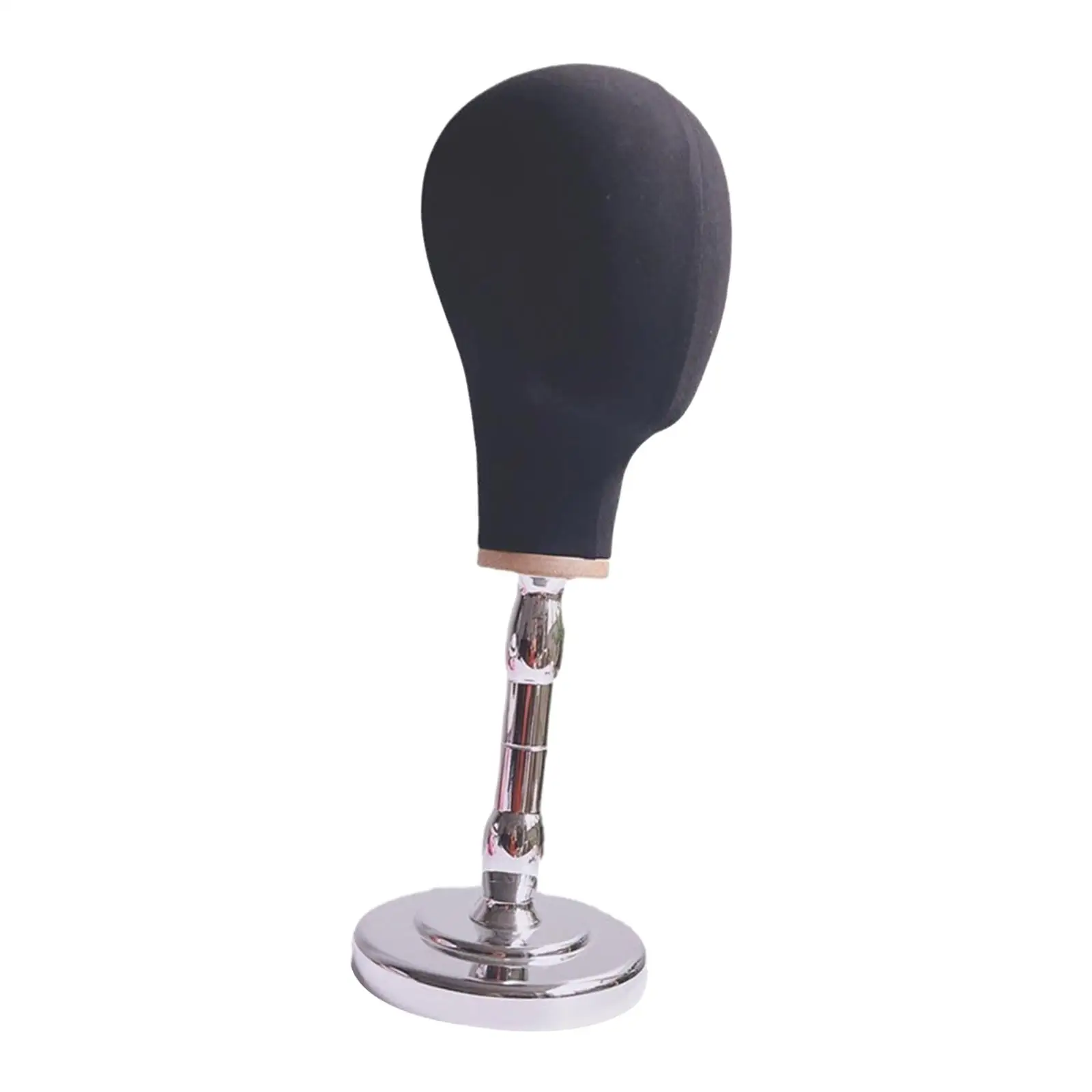 Manikin Display Head Model for Wig Hat Jewellery Showcase Stable Base PP Cloth Material Multipurpose Shop Home