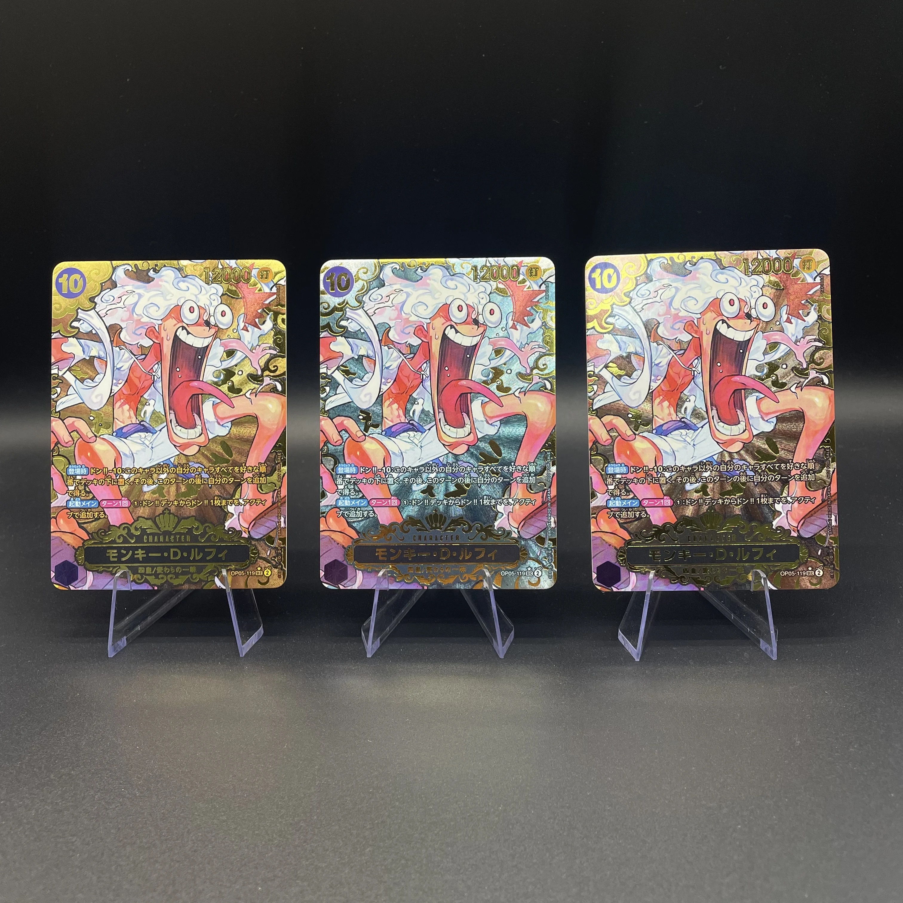 

DIY OPCG 3 шт./компл. One Piece Monkey D Luffy Самодельные золотые, серебряные, медные флэш-карты, мультяшная флэш-карта, коллекция игровых карт, подарок