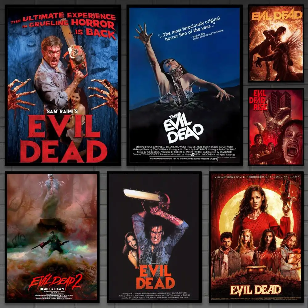 t-The Evil Dead Classic Movie Poster Vielseitige, wasserfeste HD-Wandkunst, selbstklebende Dekoration für jeden Raum, ideales Geschenk
