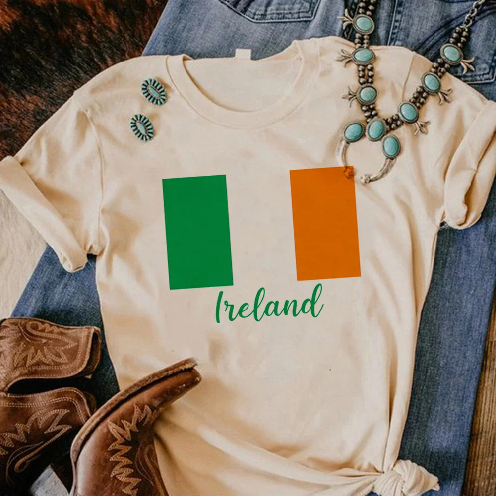 

Ireland tshirt women comic Tee girl funny y2k harajuku clothes