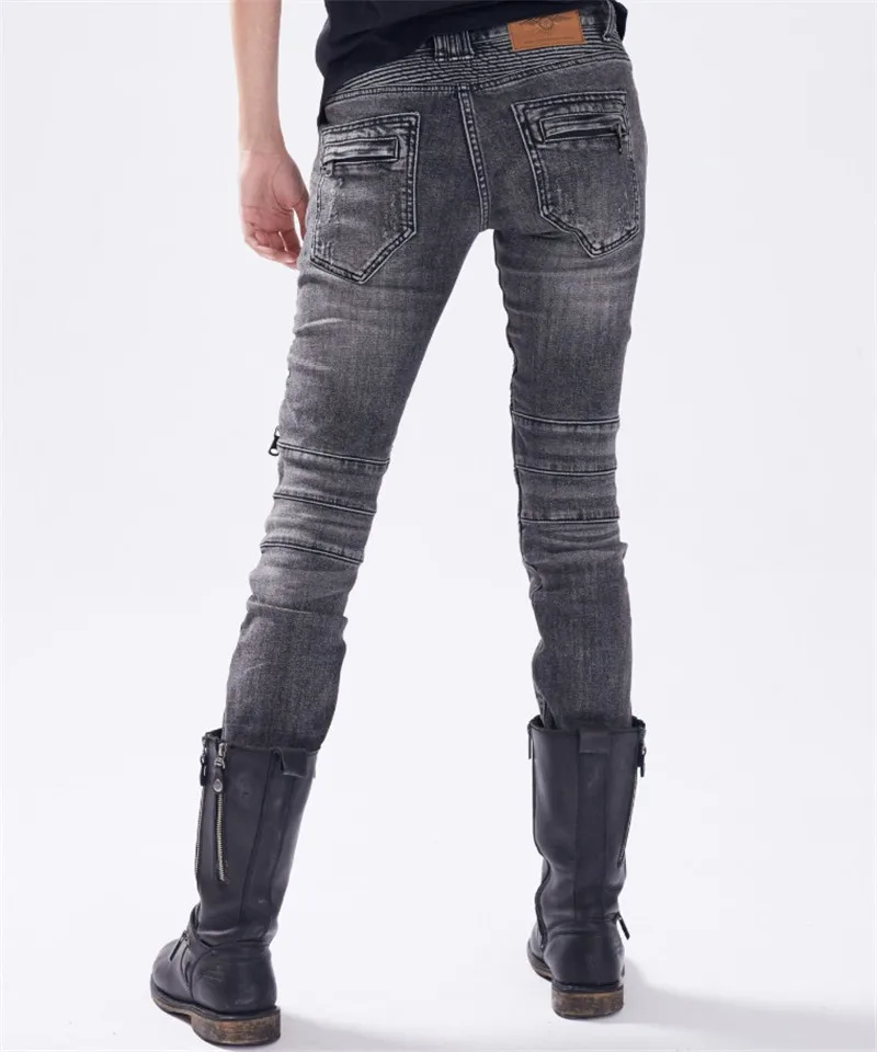 Uglybros Women Motorcycle Riding Jeans Retro Casual Anti Fall Pants Motorbike Tear Resistant Washed Elastic Motorpool Pants
