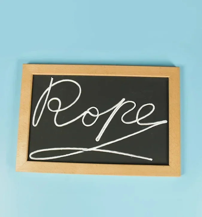 Magic Prop for Magicians Rope Black Board Magic Trick Word To Rope Visual Transformation Chalk Writing Stage Rope Magic Routine
