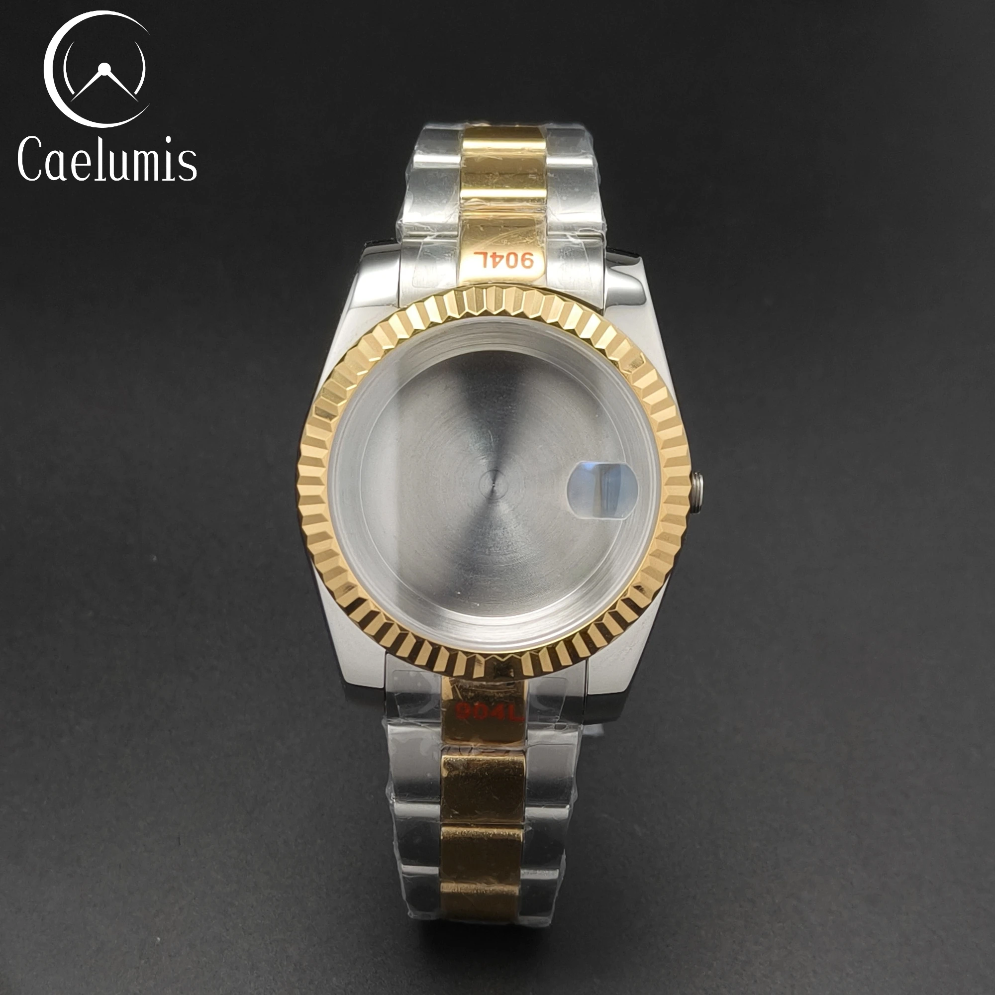 36/39mm steel and gold colour-blocked crest case/bracelet Sapphire crystal NH35/36 Watch modification accessory
