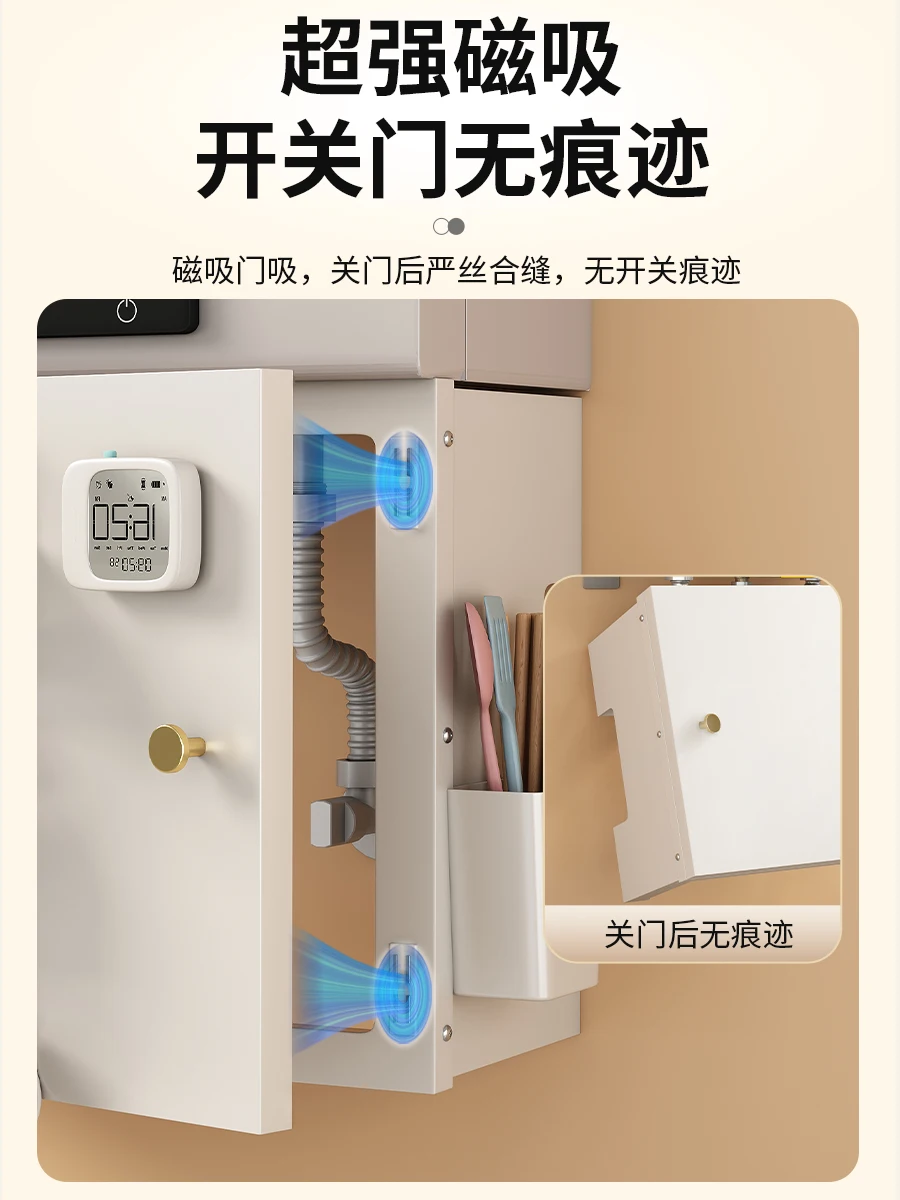 Water heater shield Magnetic door, gas pipeline decoration, hole board, kitchen gas wall hanging, ugly rack