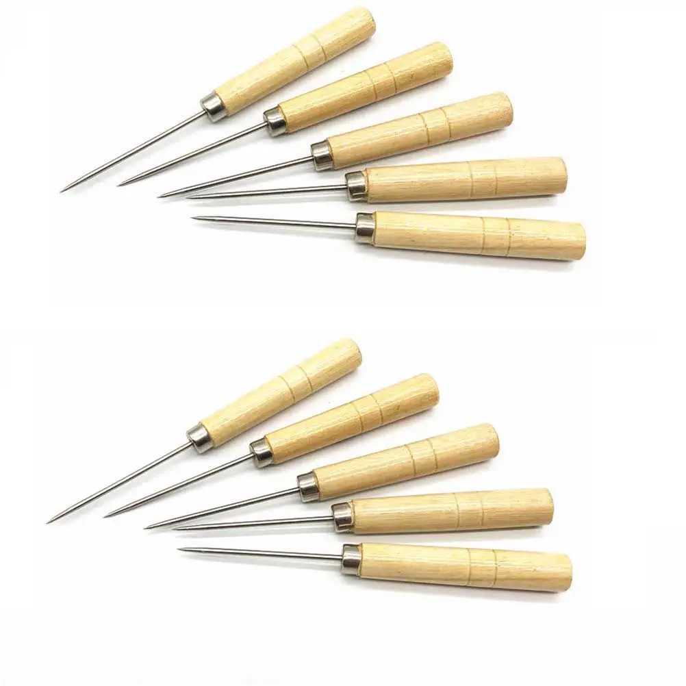10 piezas Aguja de tallado con mango de madera, herramienta de modelado de alta calidad para limpieza profunda de artefactos, nueces, núcleos de oliva y semillas de Bodhi