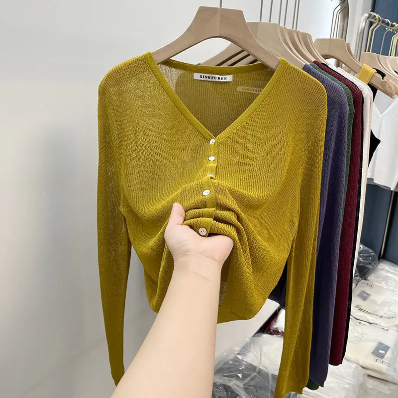 

2024 New Stylish Cardigans Women's Sweater Women's Cashmere Cardigan Ladies Sweater Knitted Elegant Outerwear Women's Tops L107