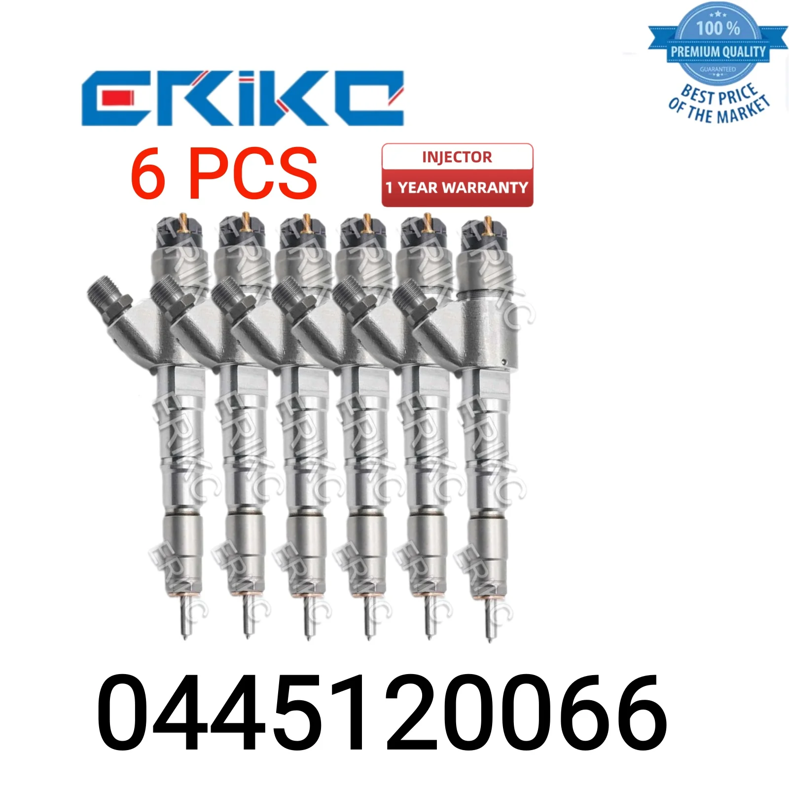 6 PCS 0445120066 Auto Diesel Part Injector 0 445 120 066 Common Rail Injector 0445 120 066 Injector Assy fit for VOLVE KHD