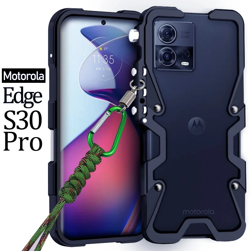 Zimon Armor Metal Aluminum Phone Case For Motorola Edge 60 50 40 Pro X50 Ultra Neo Cover Mechanical Purely Handmade Skull Bumper