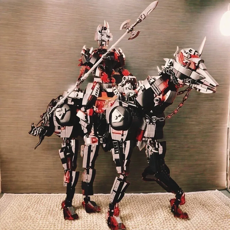1178PCS Ideas Medieval Knight Building Blocks Creative Expert Vintage Warfare Horse Model Bricks Toys For Kids Birthday Gift MOC